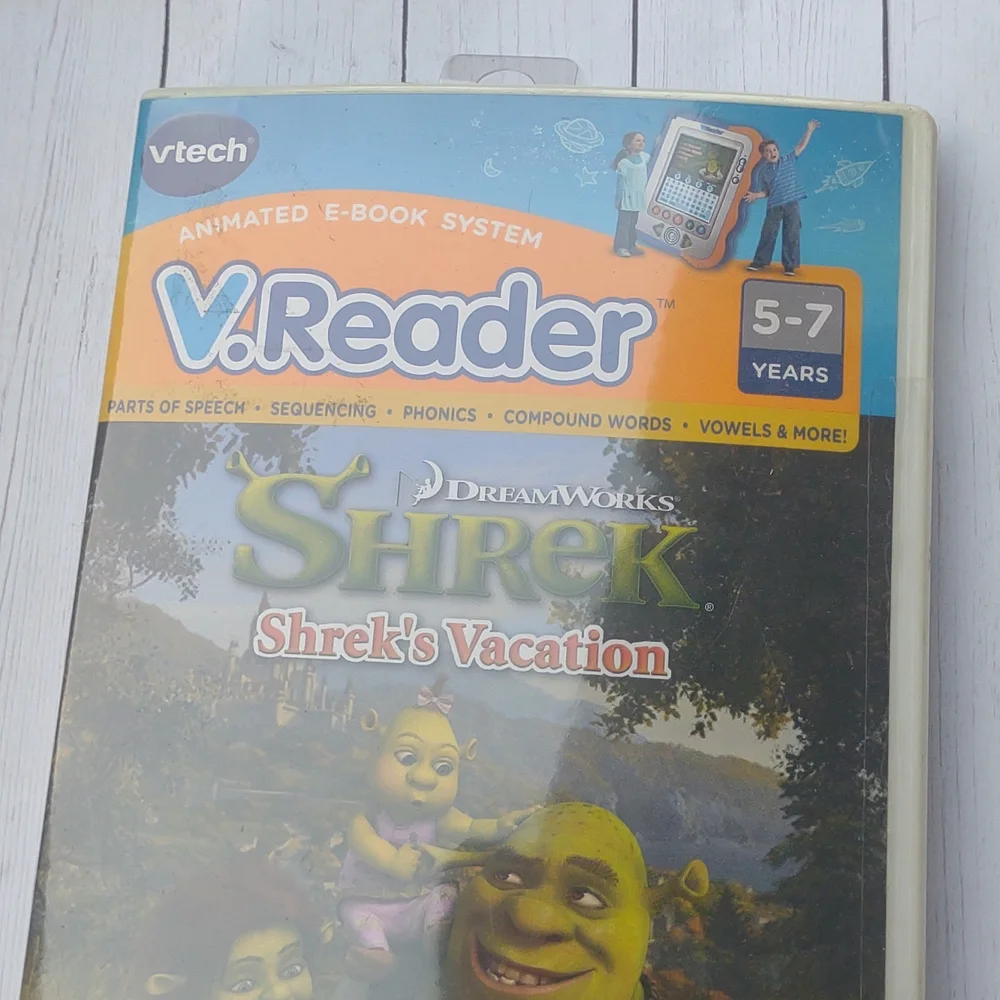 Sealed 🆕 Shrek's Vacation Animated -Book Ages 5-7 New Sealed VTech V Reader